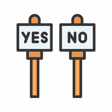 Yes Or No icon vector image. Stock Illustration