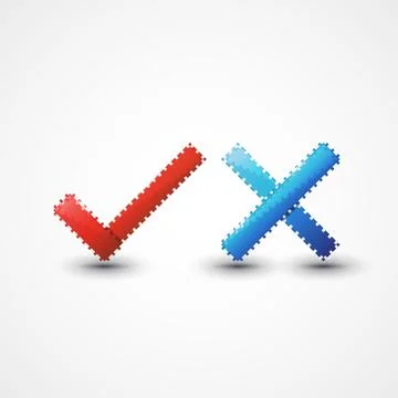 Yes or No icons Stock Illustration