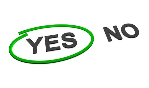 Yes or no Stock Illustration