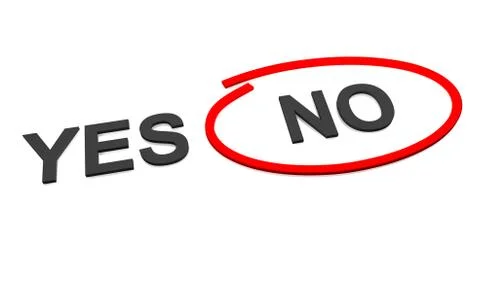 Yes or no Stock Illustration