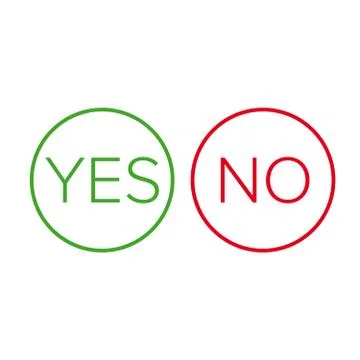 Yes or No label vector Stock Illustration