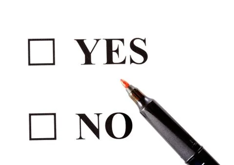 Yes or no Stock Photos