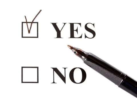 Yes or no Stock Photos