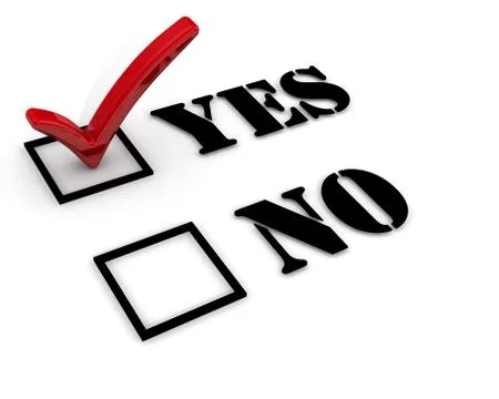 Yes or no. Positive selection Illustrazione stock