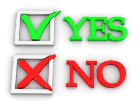 Yes or No. Questionnaire. 3d Yes or No. Questionnaire. 3d Copyright: xZoon... Stock Photos