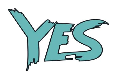 Yes Positive Answer Question Vector Illustration 스톡 일러스트