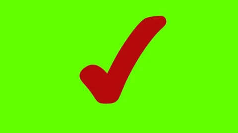 Yes positive correct good approved red set icon 3d illustration rotation Stock Footage 278199545
