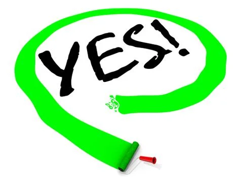 Yes! Positive response Ilustração Stock