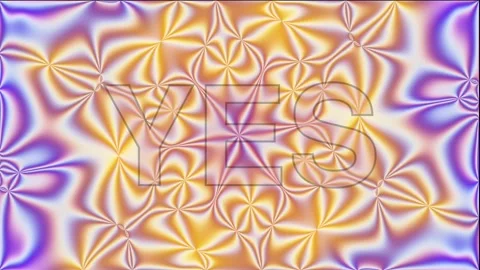 YES - psychedelic - affirmation Stock Footage 255005399