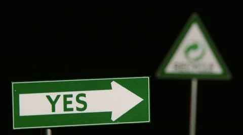 Yes, Recycle - Signs Video stock 21177448