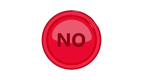 Yes red circle button icon animation Stock Footage 157180734