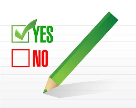 Yes selected. illustration design イラスト素材