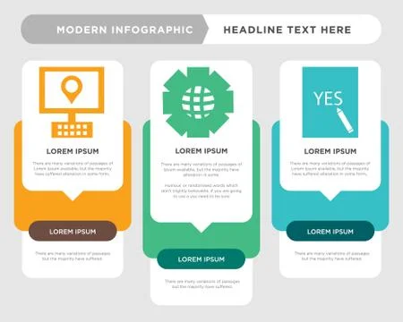 Yes, setting world, benefits of computer infographic Stock Illustration