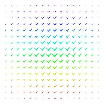 Yes Shape halftone Spectral pattern Illustrazione stock