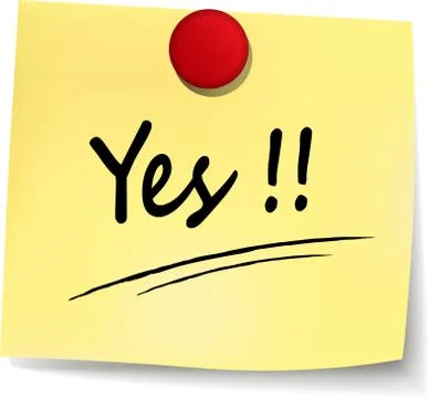 Yes sign Stock Illustration