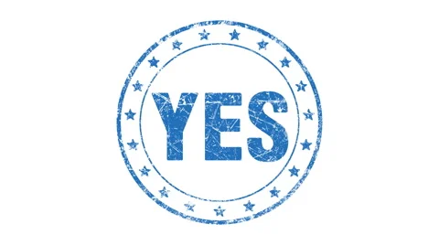 YES stamp Video stock 1006582