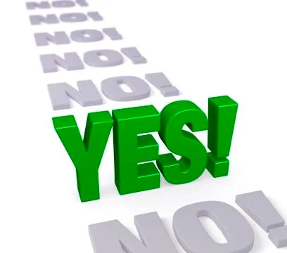 Yes stands up Illustrazione stock