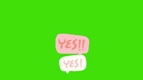 Yes text animation on green screen Vídeo Stock 329969980