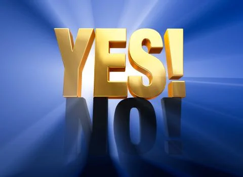 Yes triumphs over no Illustrazione stock
