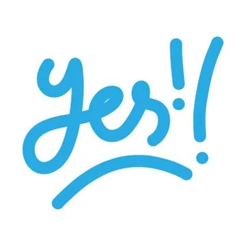 Yes !! - vector illustration and doodle elements. Stock Illustration