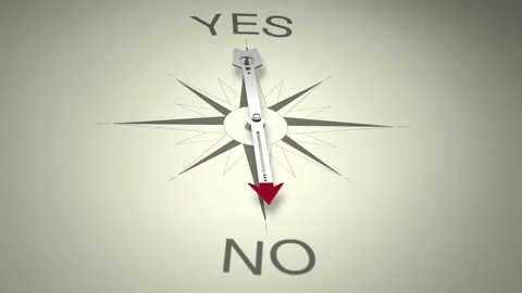 Yes Versus No Arrow 3D Animation Stock Footage 281100568