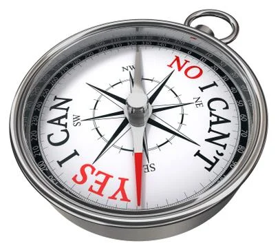 Yes vs no  concept compass Illustrazione stock