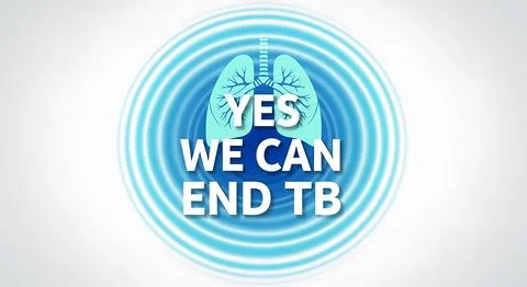 Yes we can end tb message with lungs graphic inside concentric circles symb.. Stock Illustration