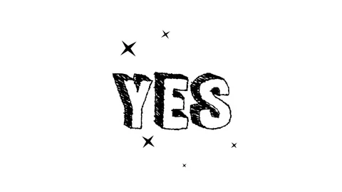 Yes Word Stock Footage 174615653
