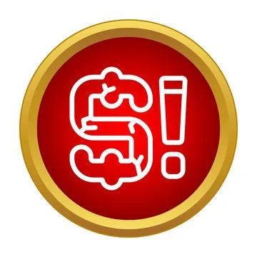 Yes word in spanish with exclamation in button Illustrazione stock