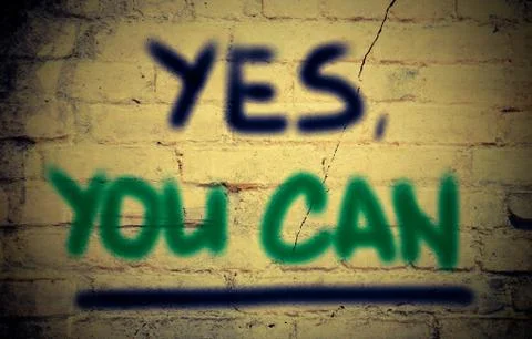 Yes you can concept Stock Illustration