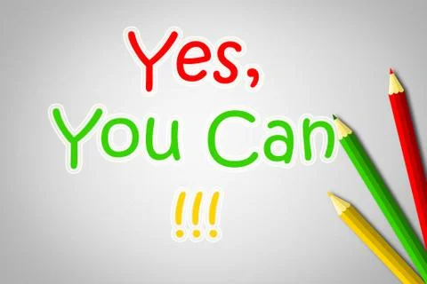Yes you can concept Stock Illustration