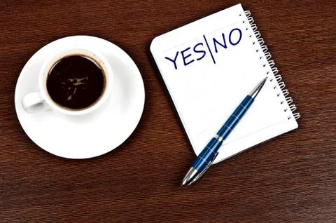 Yes|no message Stock Photos