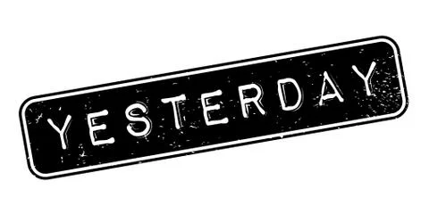 Yesterday rubber stamp 스톡 일러스트