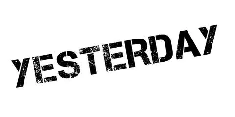 Yesterday rubber stamp 스톡 일러스트