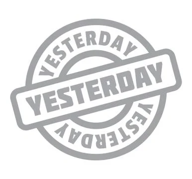 Yesterday rubber stamp 스톡 일러스트