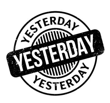 Yesterday rubber stamp 스톡 일러스트