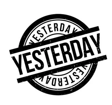 Yesterday rubber stamp 스톡 일러스트