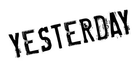 Yesterday rubber stamp Stock Illustration