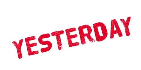 Yesterday rubber stamp Stock Illustration