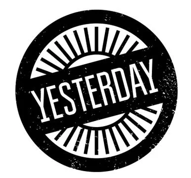 Yesterday rubber stamp 스톡 일러스트