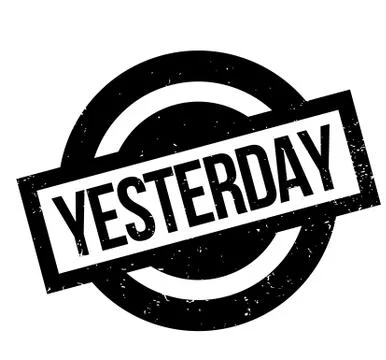 Yesterday rubber stamp 스톡 일러스트