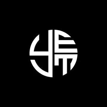 YET logo YET icon YETvector YET monogram YETletter YETminimalist YET Circle.. Stock Illustration