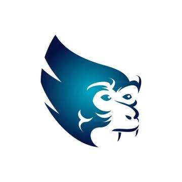 Yeti Bigfoot Head. Vector. Sasquatch. Abominable Snowman. Yeti Monster. Hairy Stock Illustration