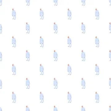 Yeti monster seamless pattern for winter design Stock Illustration