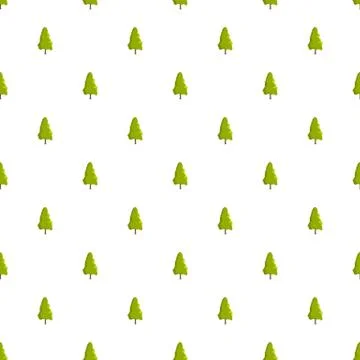 Yew tree pattern seamless Stock Illustration