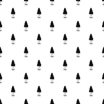 Yew tree pattern seamless vector Stock Illustration