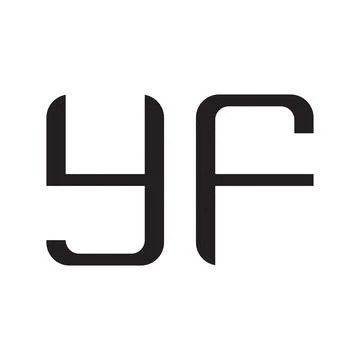 Yf initial letter vector logo icon Illustrazione stock