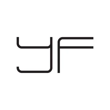 Yf initial letter vector logo icon Stock Illustration