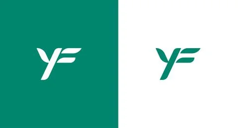 YF Monogram Logo Design, yF icon Brand identity Design Stock Illustration