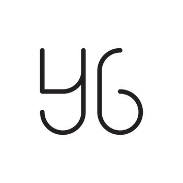 Yg initial letter vector logo icon Stock Illustration